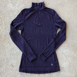 SMARTWOOL Merino Wool quarter-zip top • XS